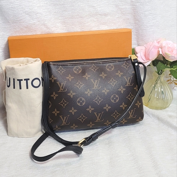 Auth 💞 Louis Vuitton Black Monogram Twinset Bag - Picture 3 of 10